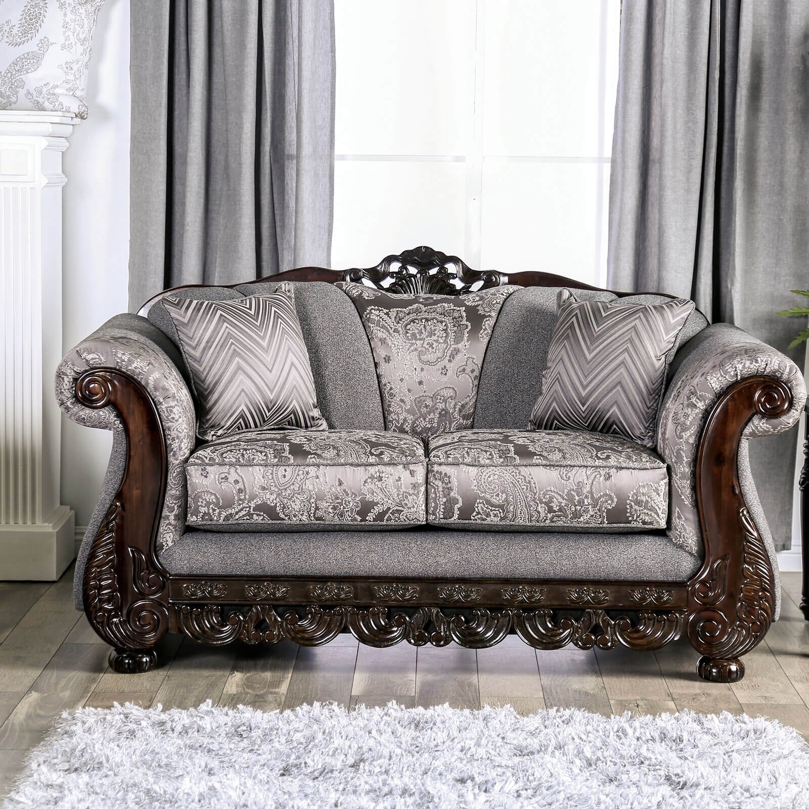Newdale Fabric/Wood Living Room Set