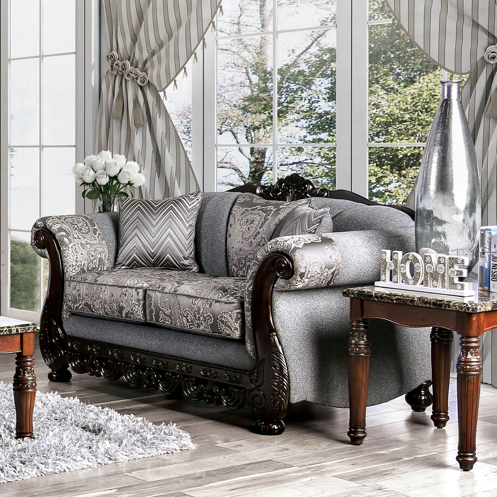 Newdale Fabric/Wood Living Room Set