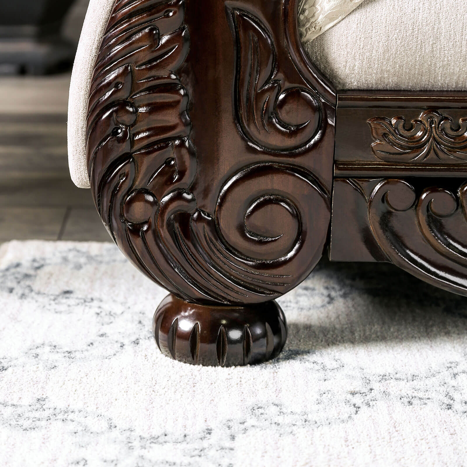 Newdale Fabric/Wood Sofa