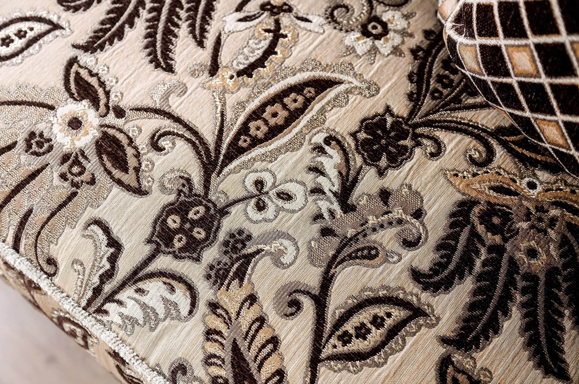Caldiran Fabric/Wood Sofa
