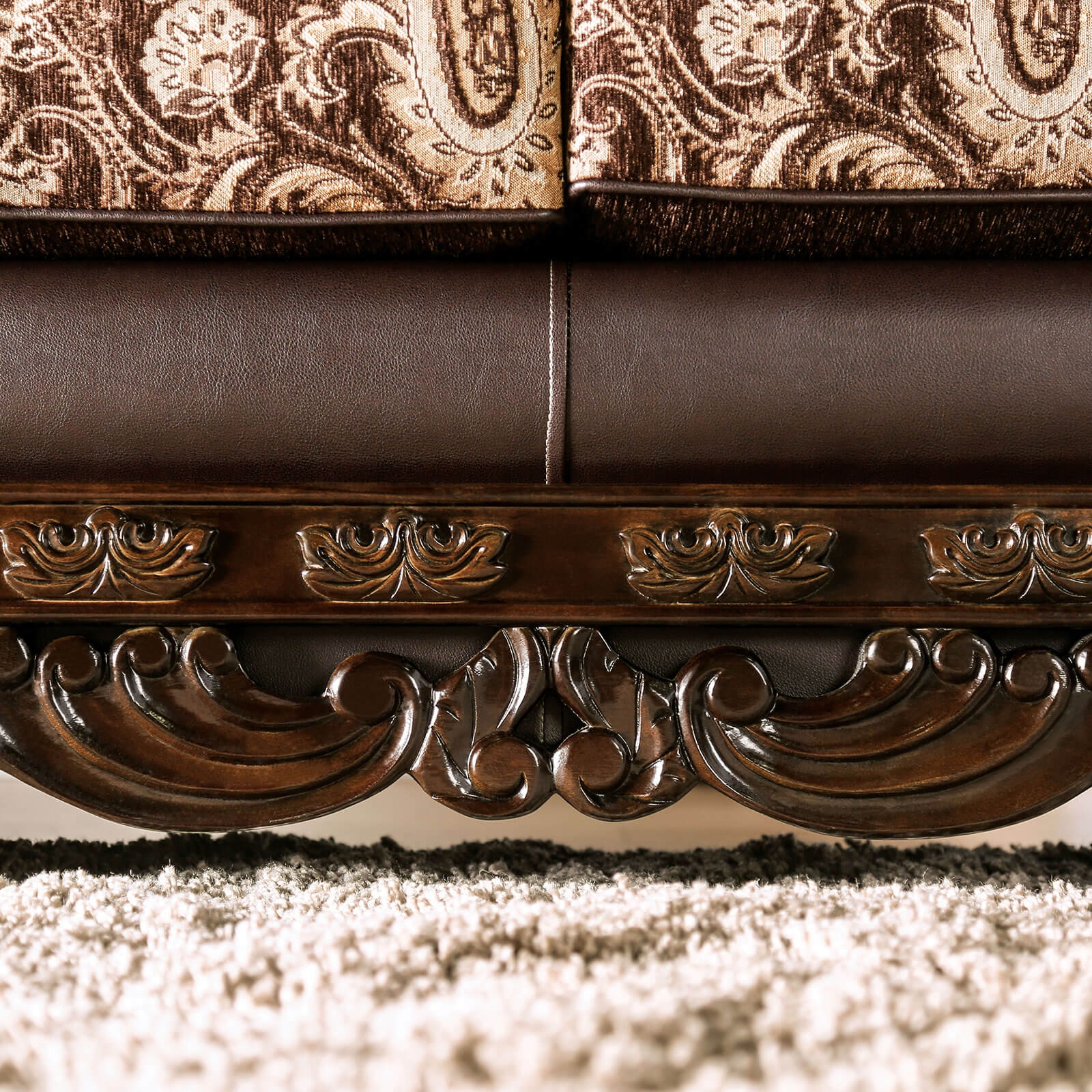 Newdale Fabric/Wood Loveseat