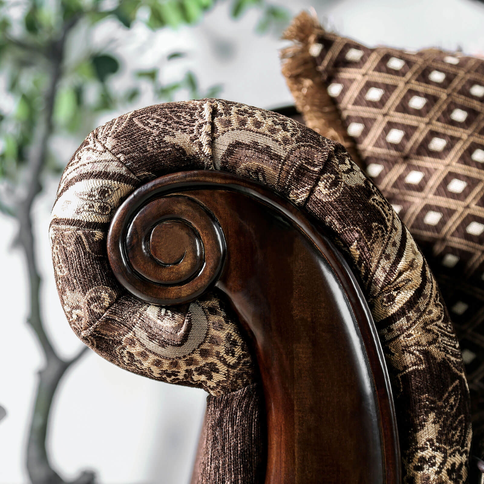 Newdale Fabric/Wood Sofa