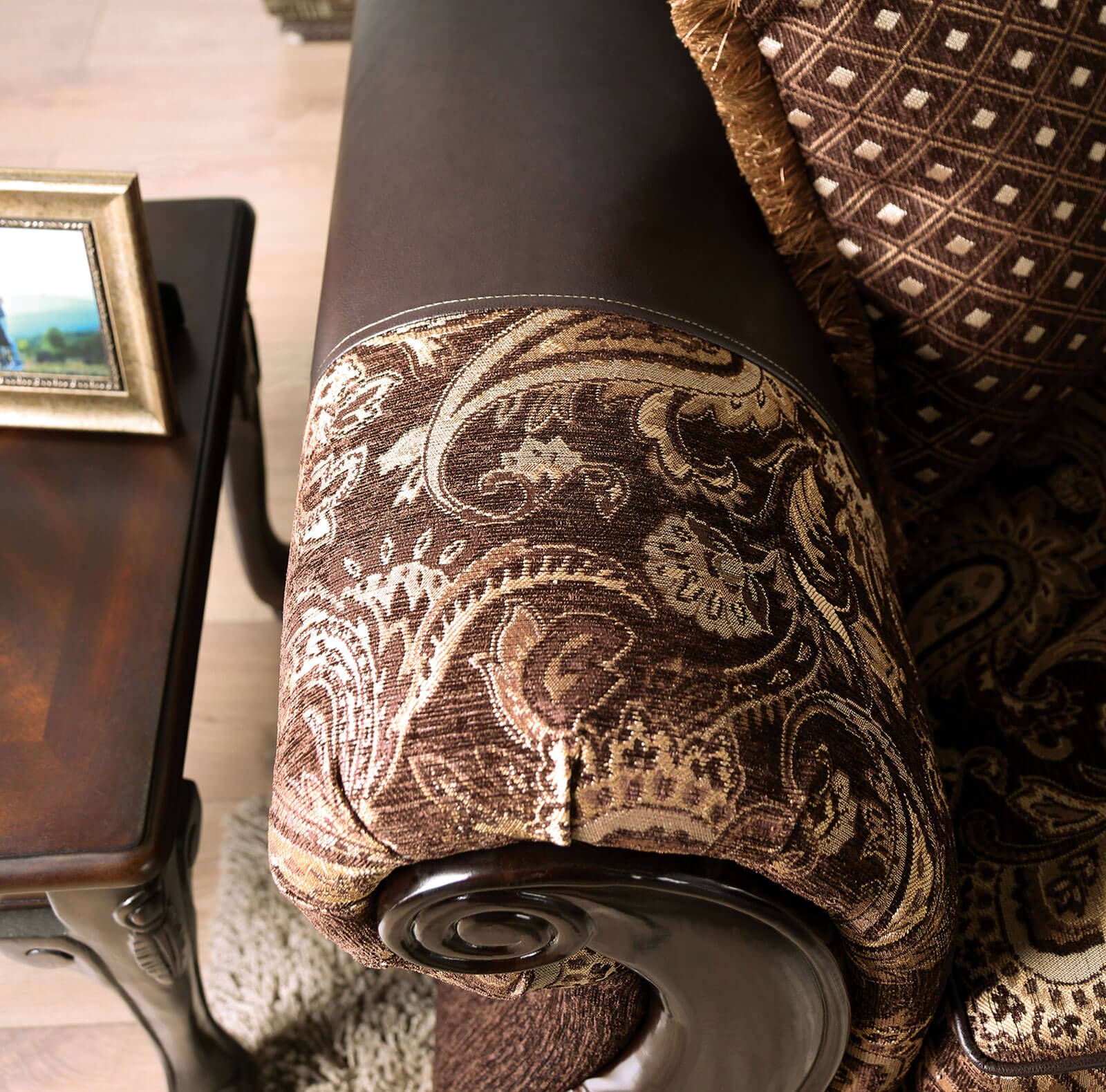 Newdale Fabric/Wood Loveseat