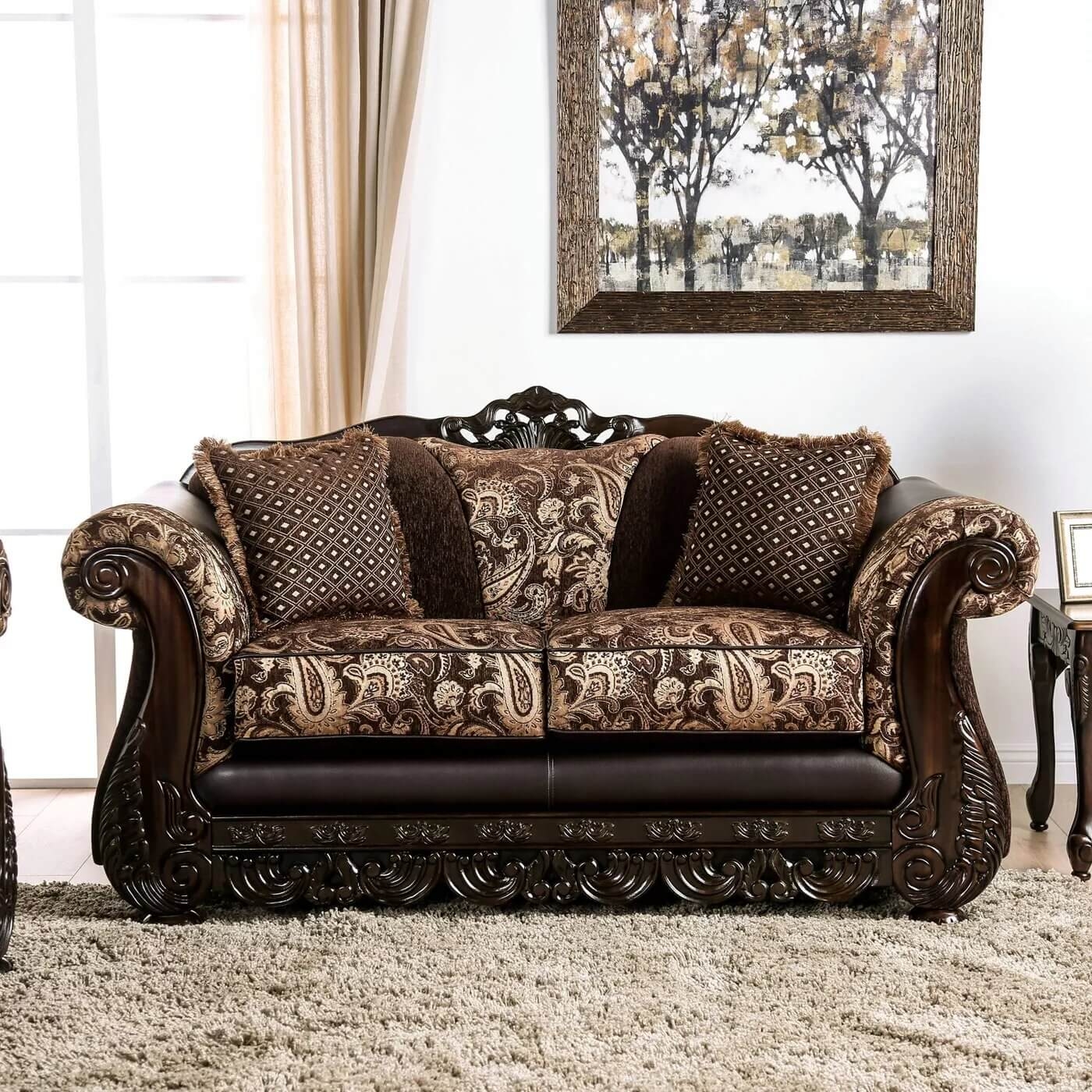 Newdale Fabric/Wood Loveseat