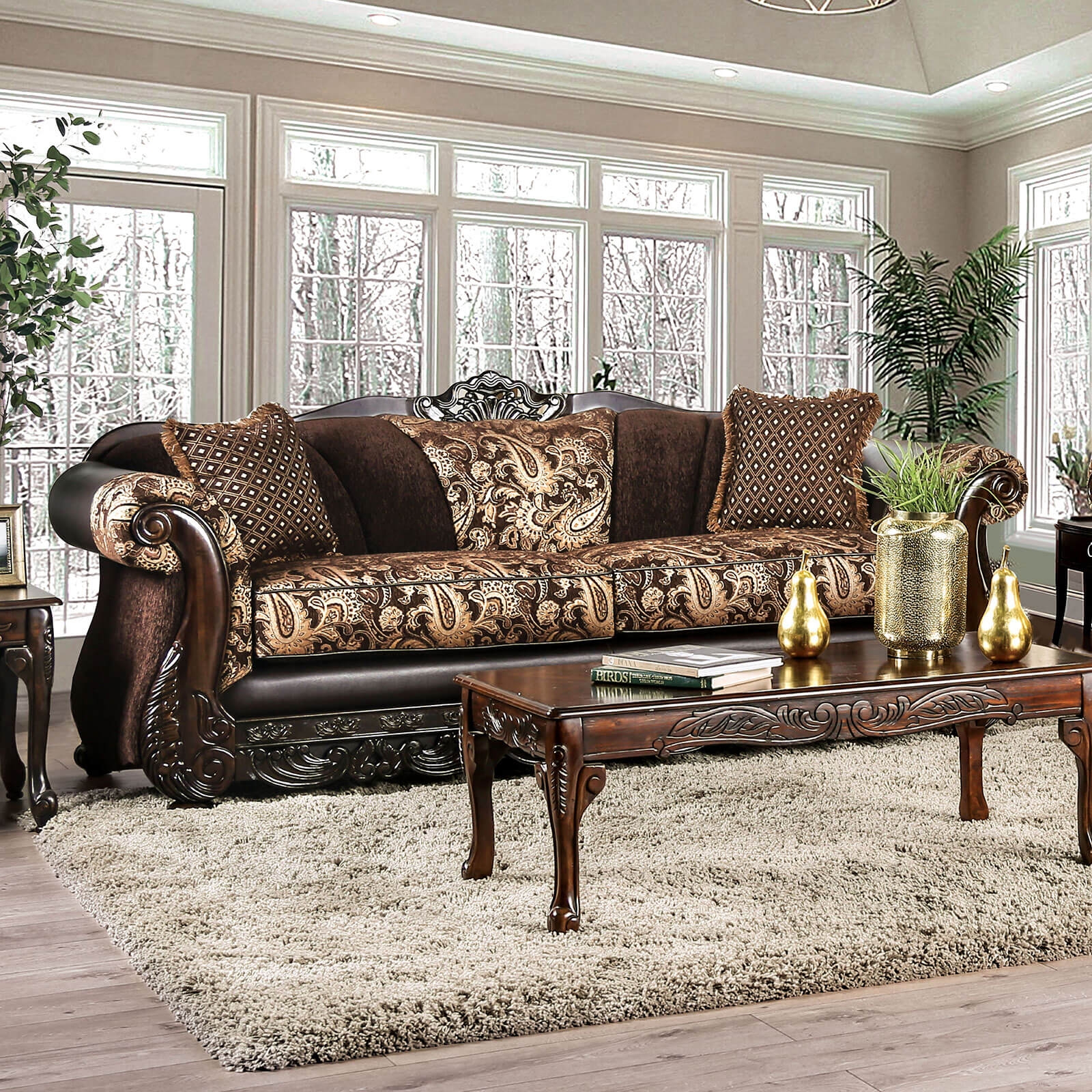 Newdale Fabric/Wood Living Room Set