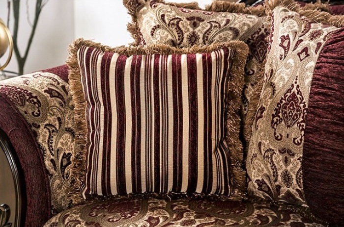 Matteo Chenille Fabric Wood Sofa