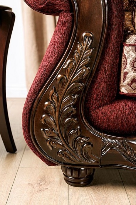 Matteo Chenille Fabric Wood Sofa