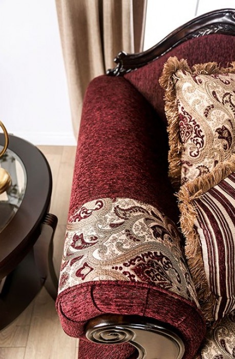 Matteo Chenille Fabric Wood Sofa
