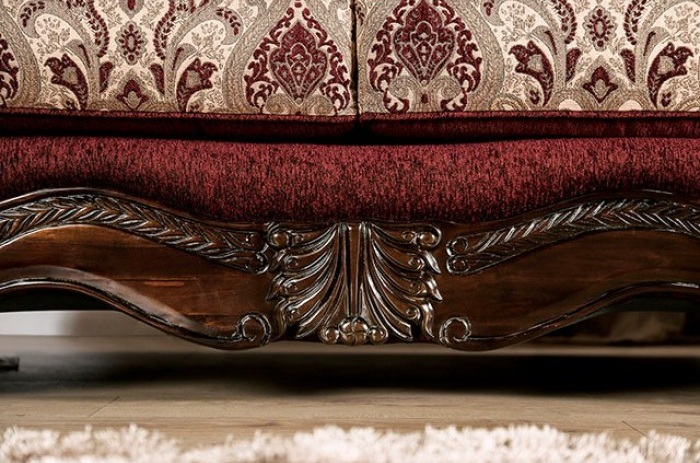 Matteo Chenille Fabric Wood Sofa