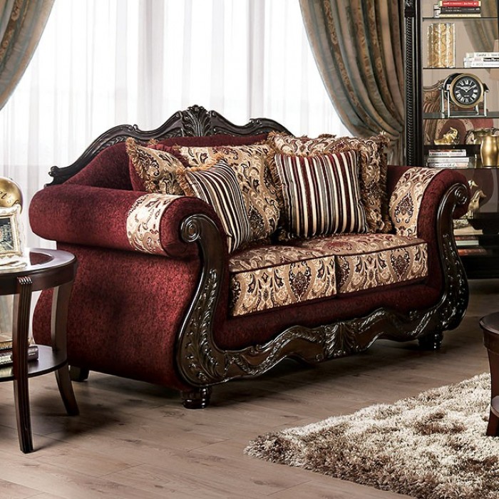 Matteo Fabric/Wood Living Room Set
