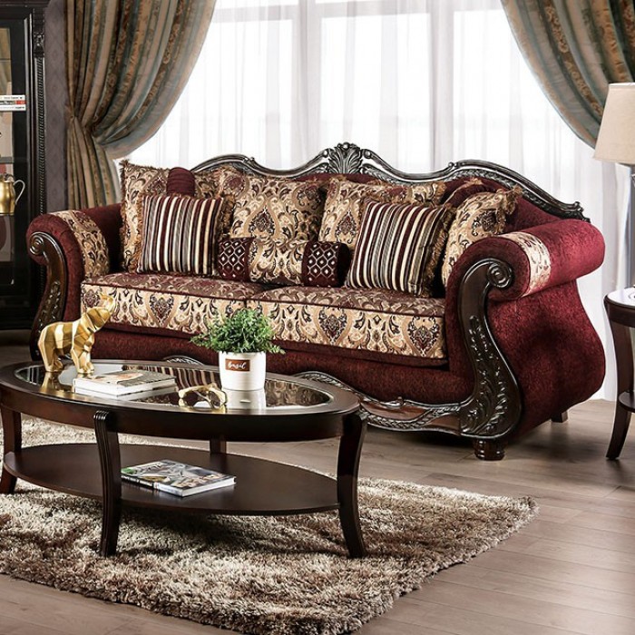 Matteo Fabric/Wood Living Room Set