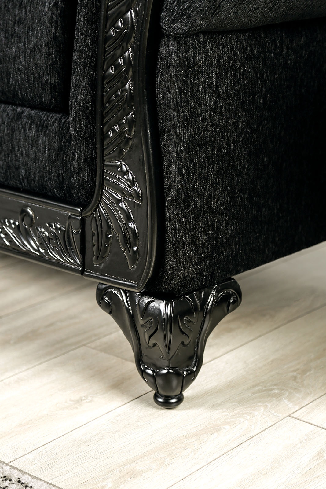 Luciano Fabric/Wood Living Room Set