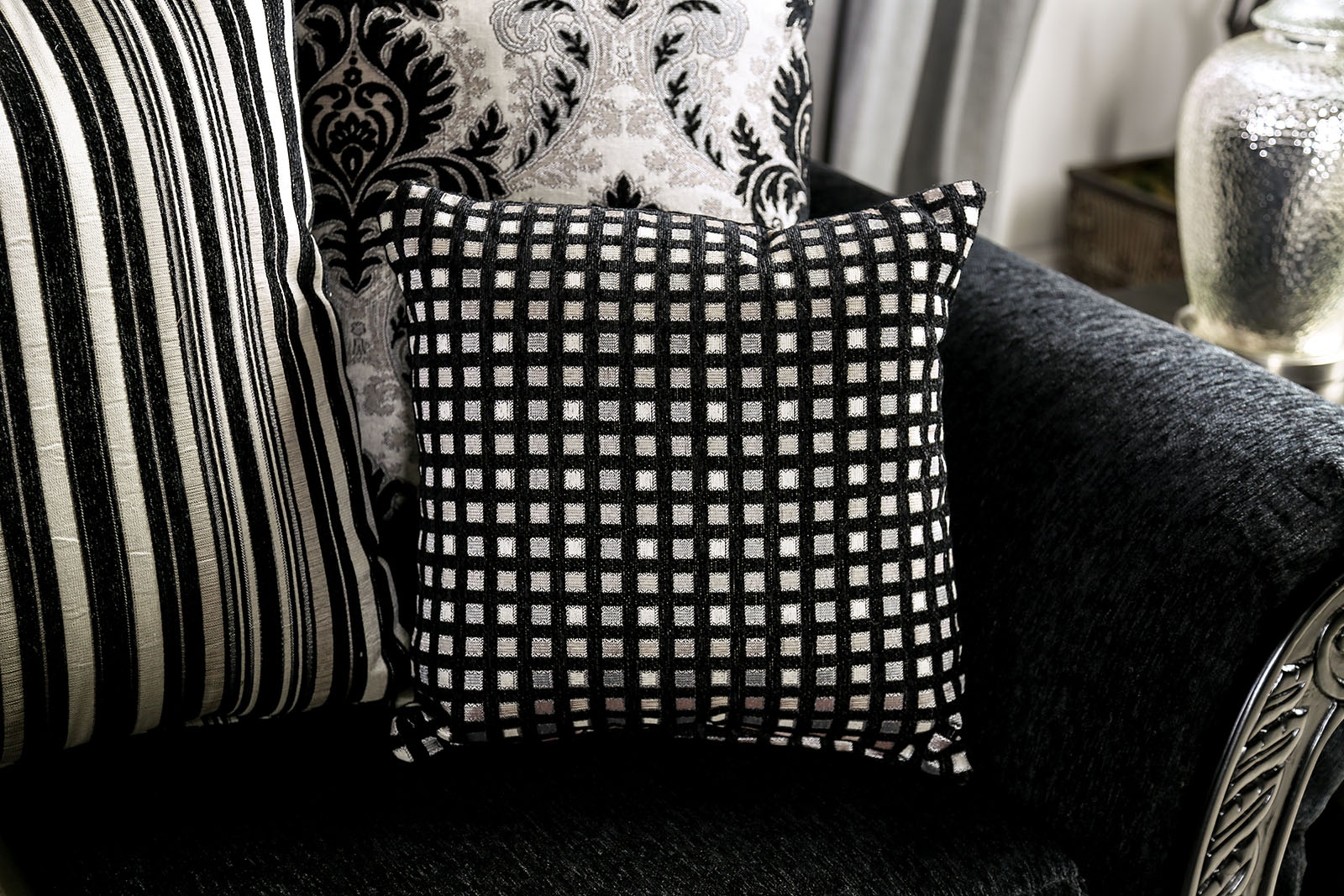 Luciano Fabric/Wood Loveseat