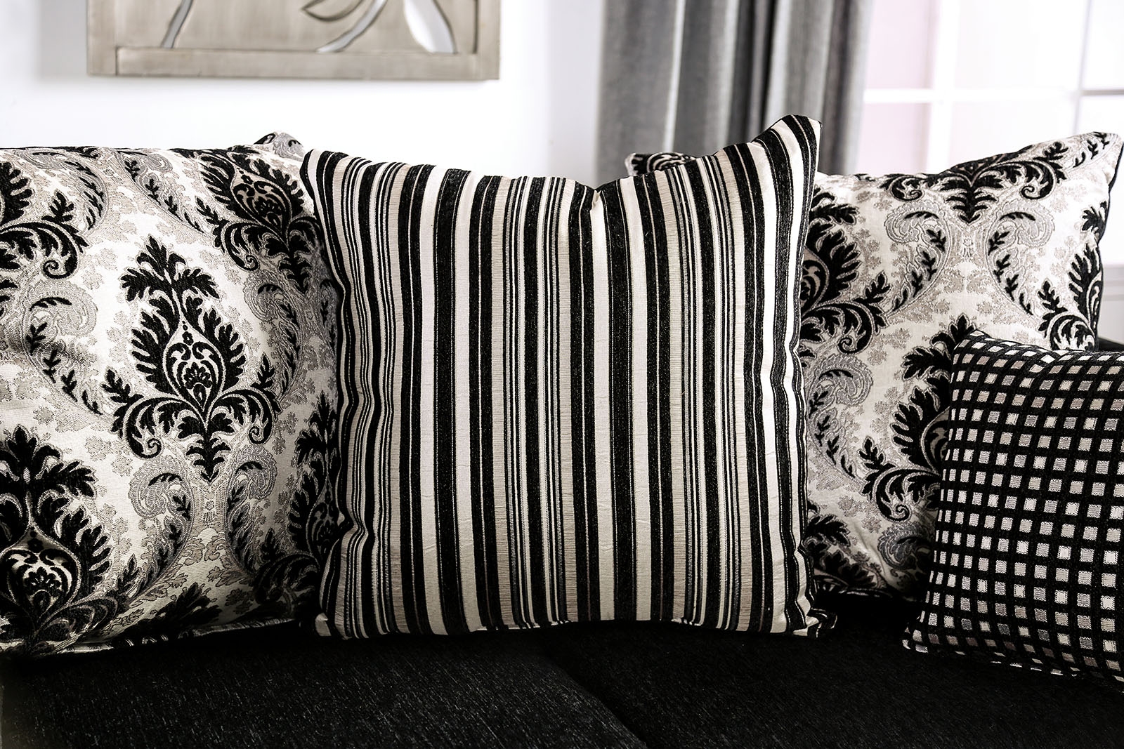 Luciano Fabric/Wood Loveseat