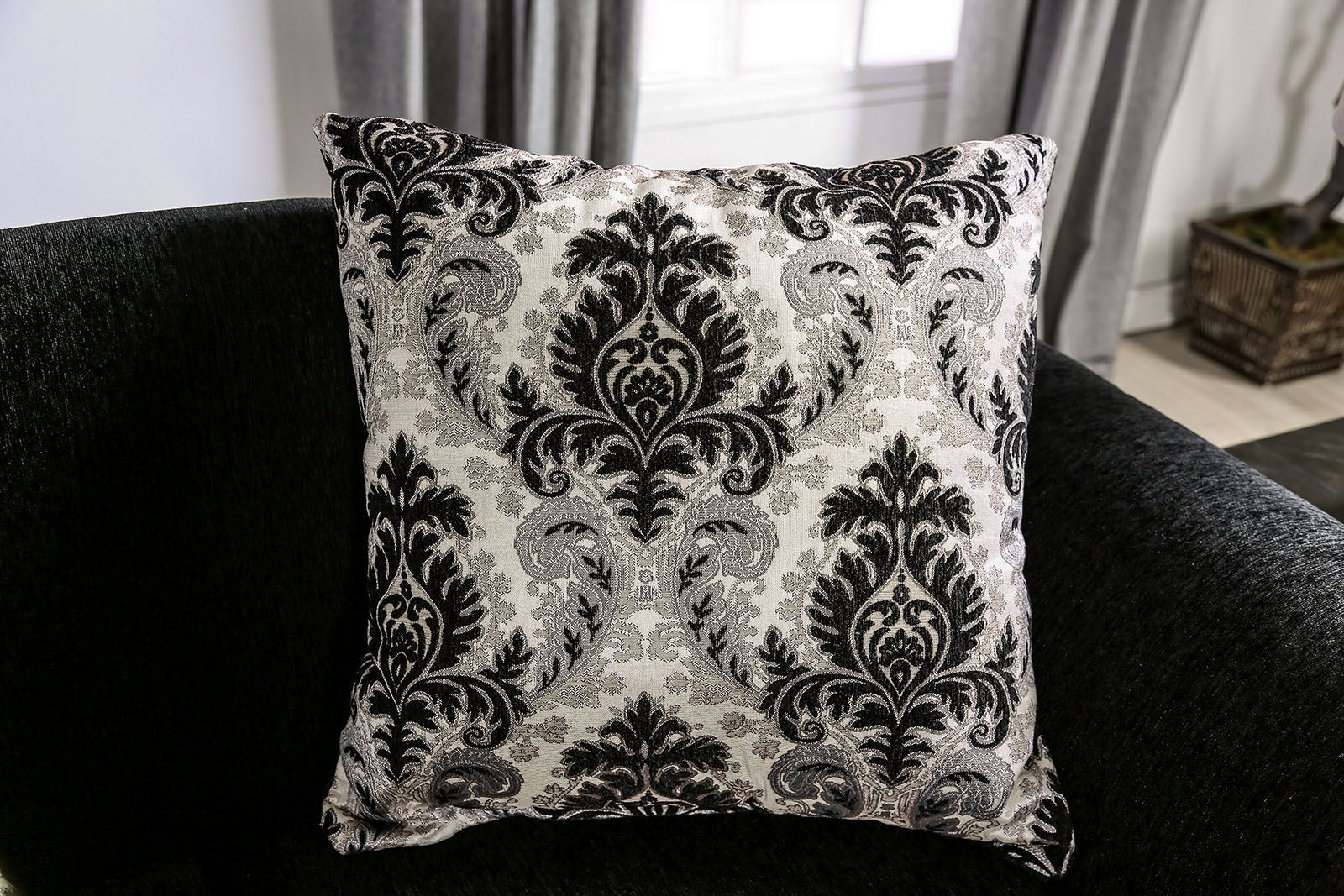 Luciano Fabric/Wood Loveseat