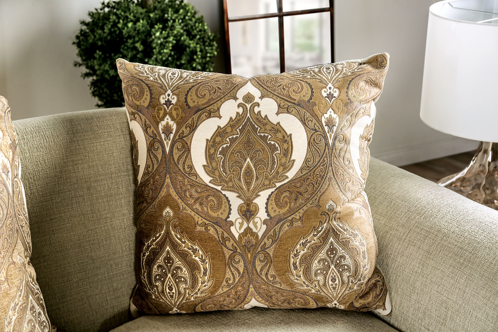 Delizia Fabric/Wood Sofa
