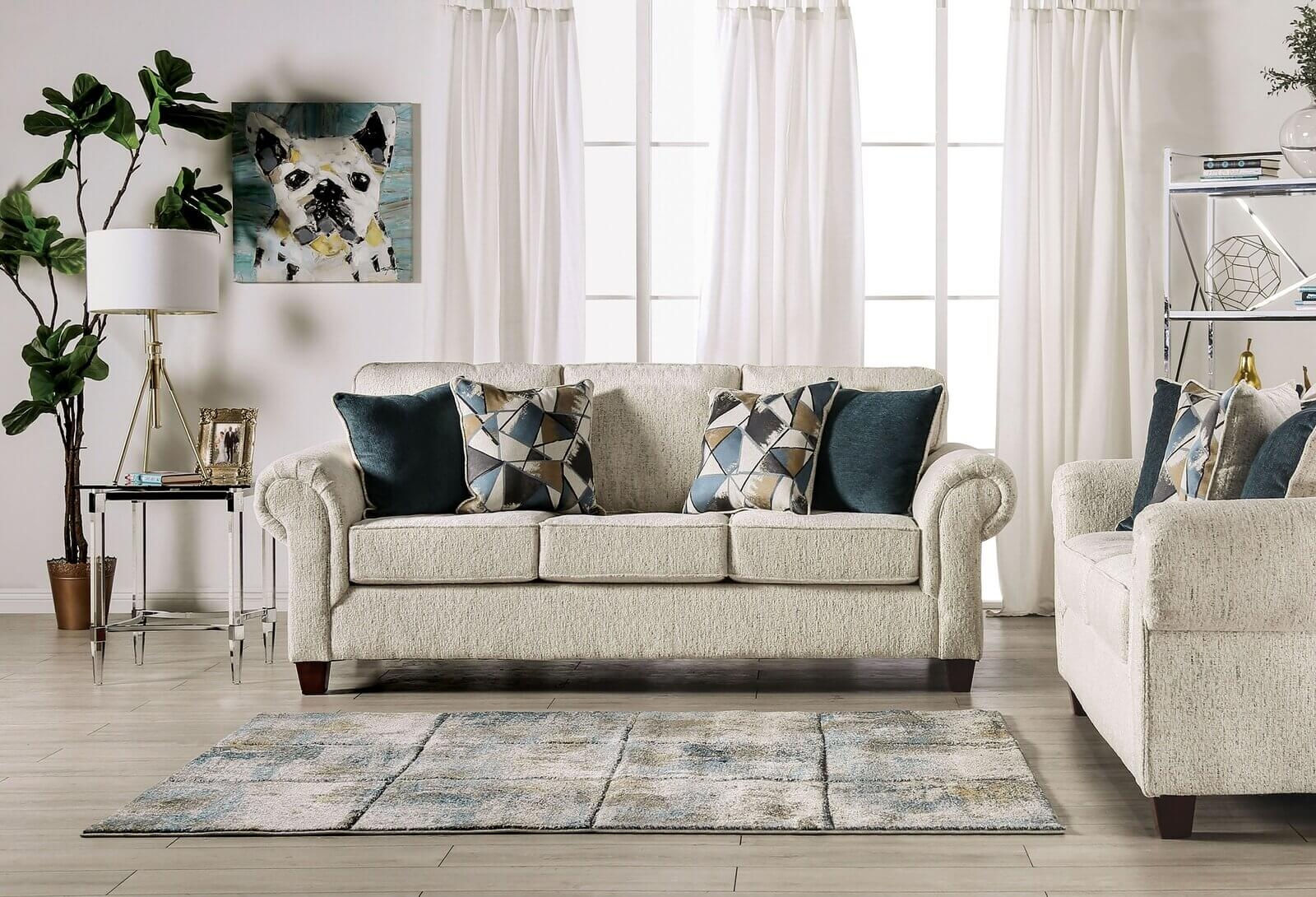 Delgada Chenille Fabric Sofa