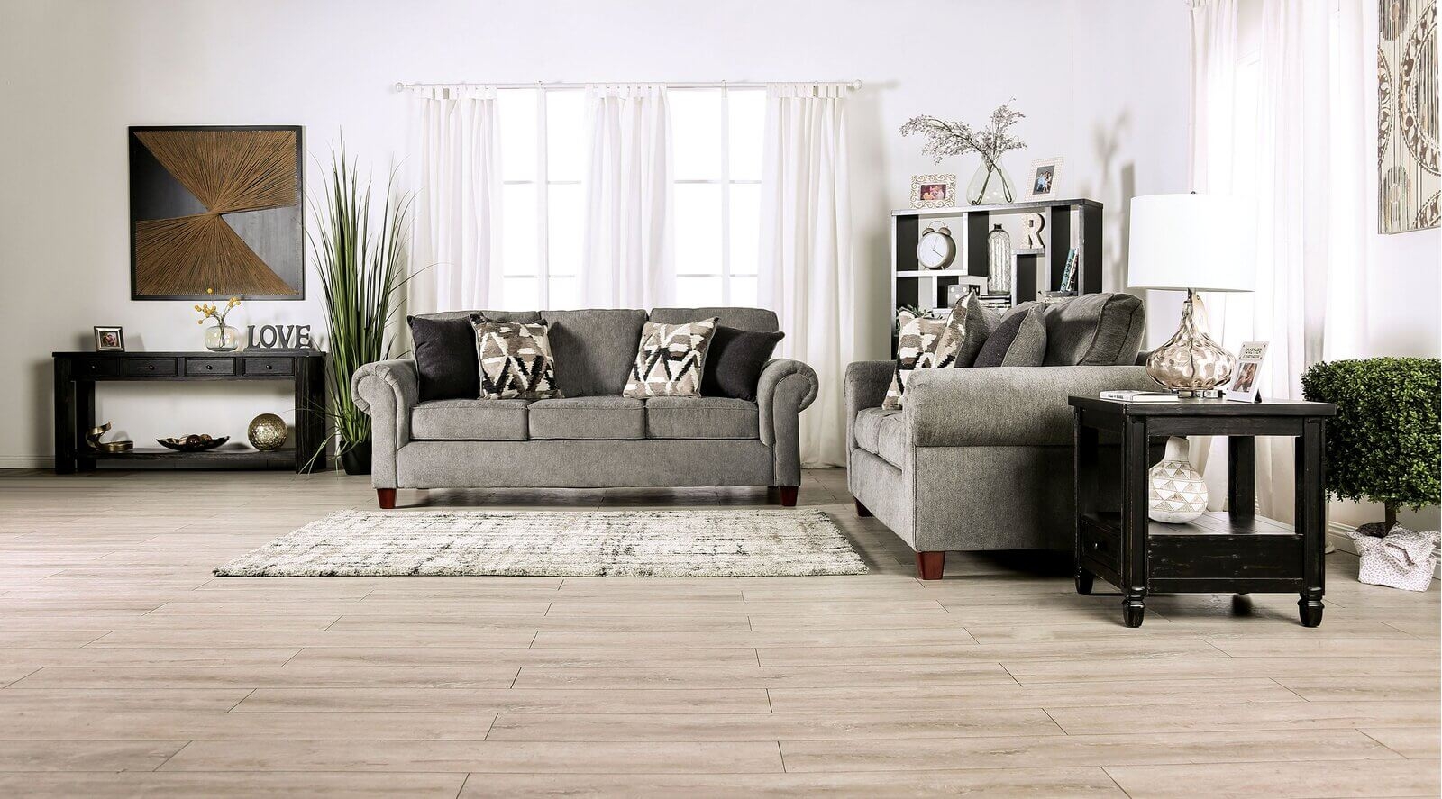 Delgada Fabric Living Room Set