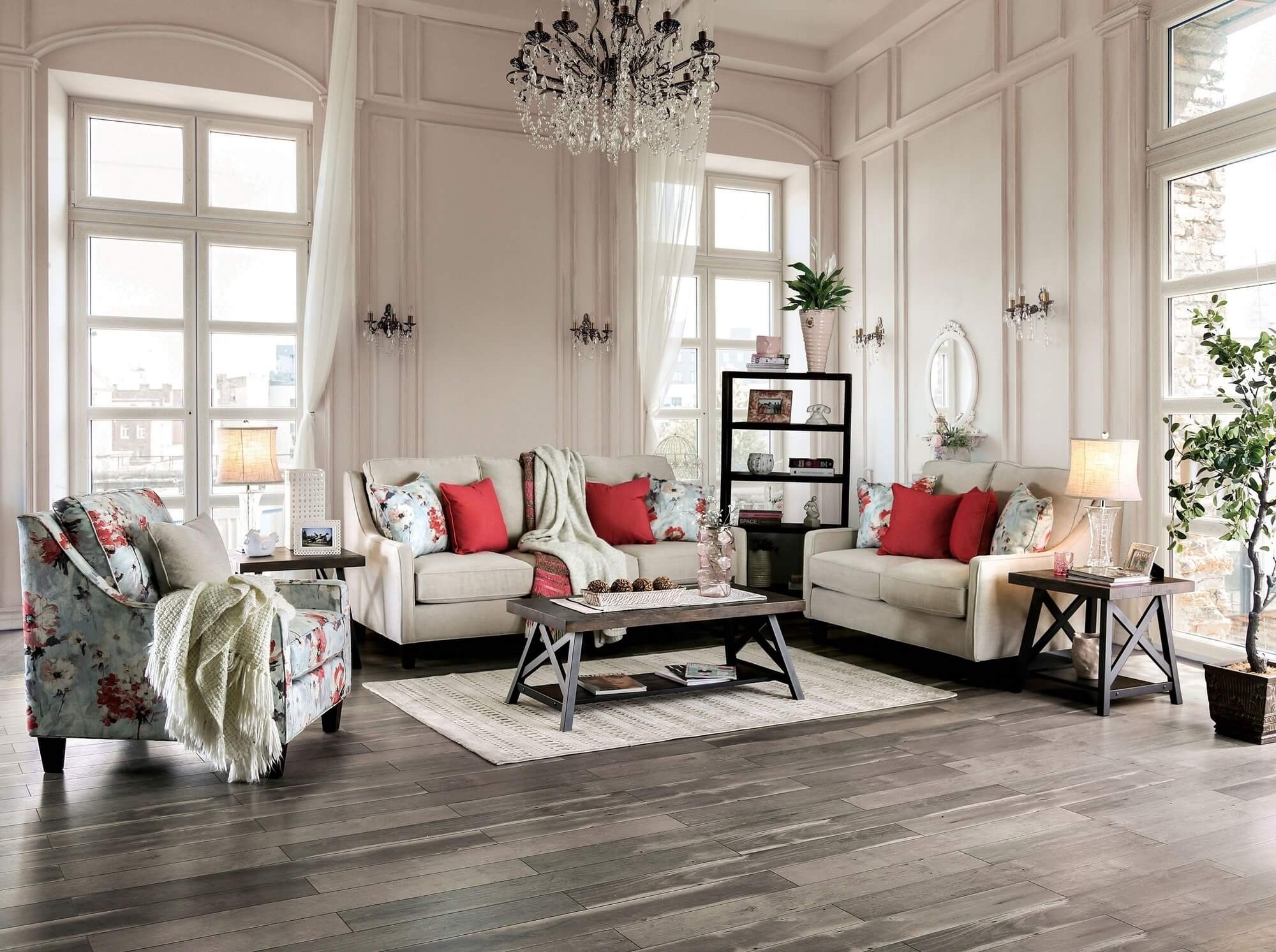 Nadene Chenille Fabric Living Room Set