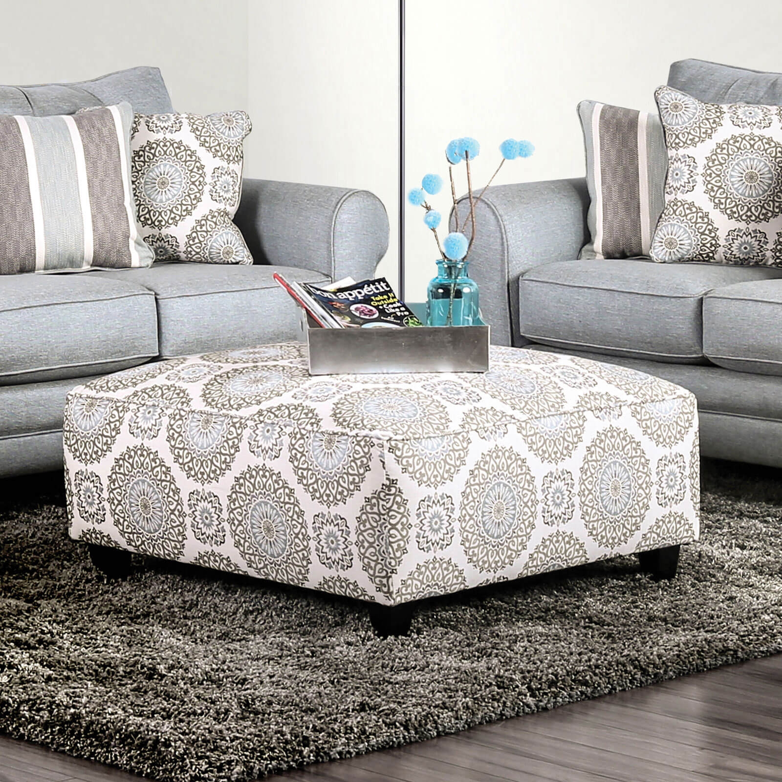 Misty Fabric Living Room Set
