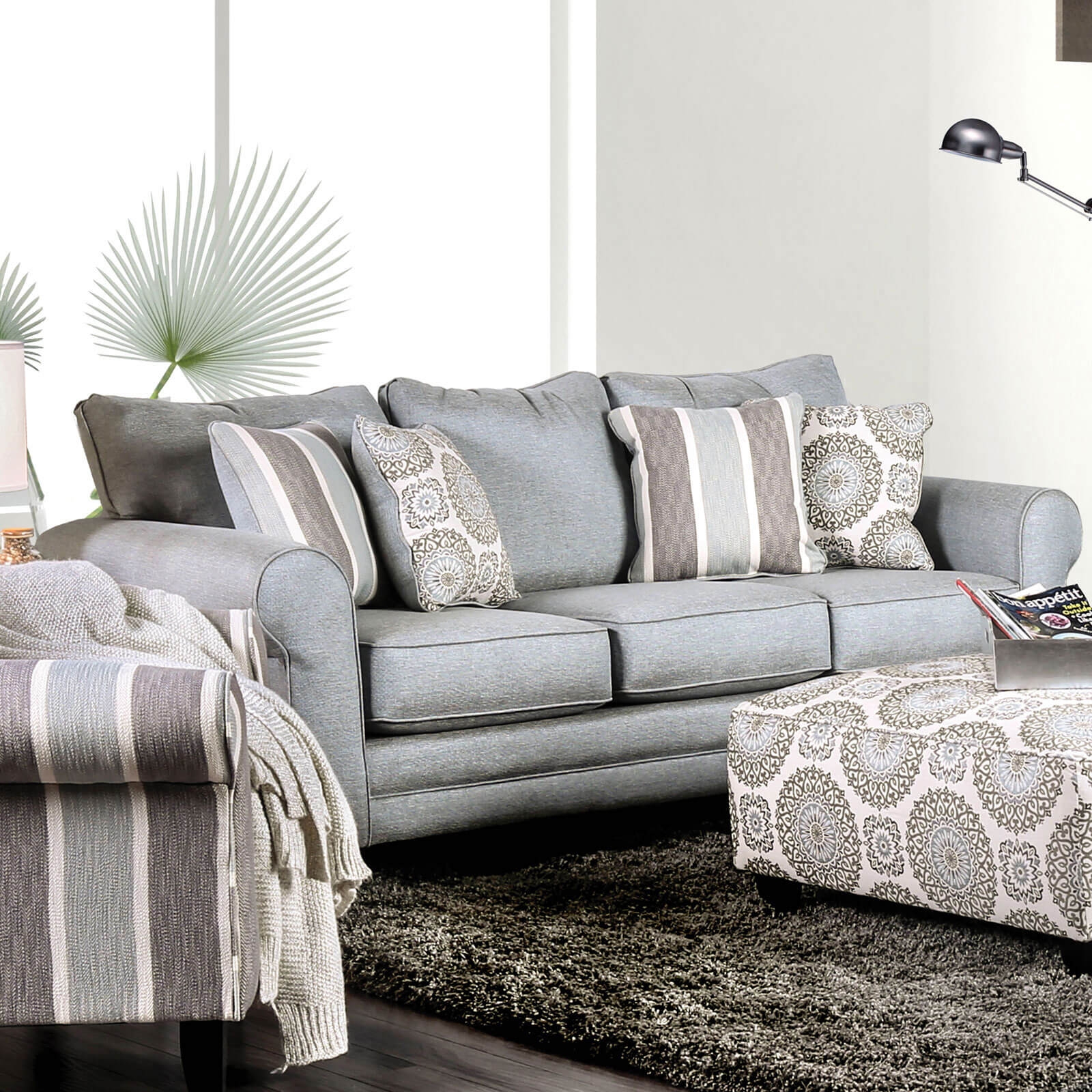 Misty Fabric Living Room Set