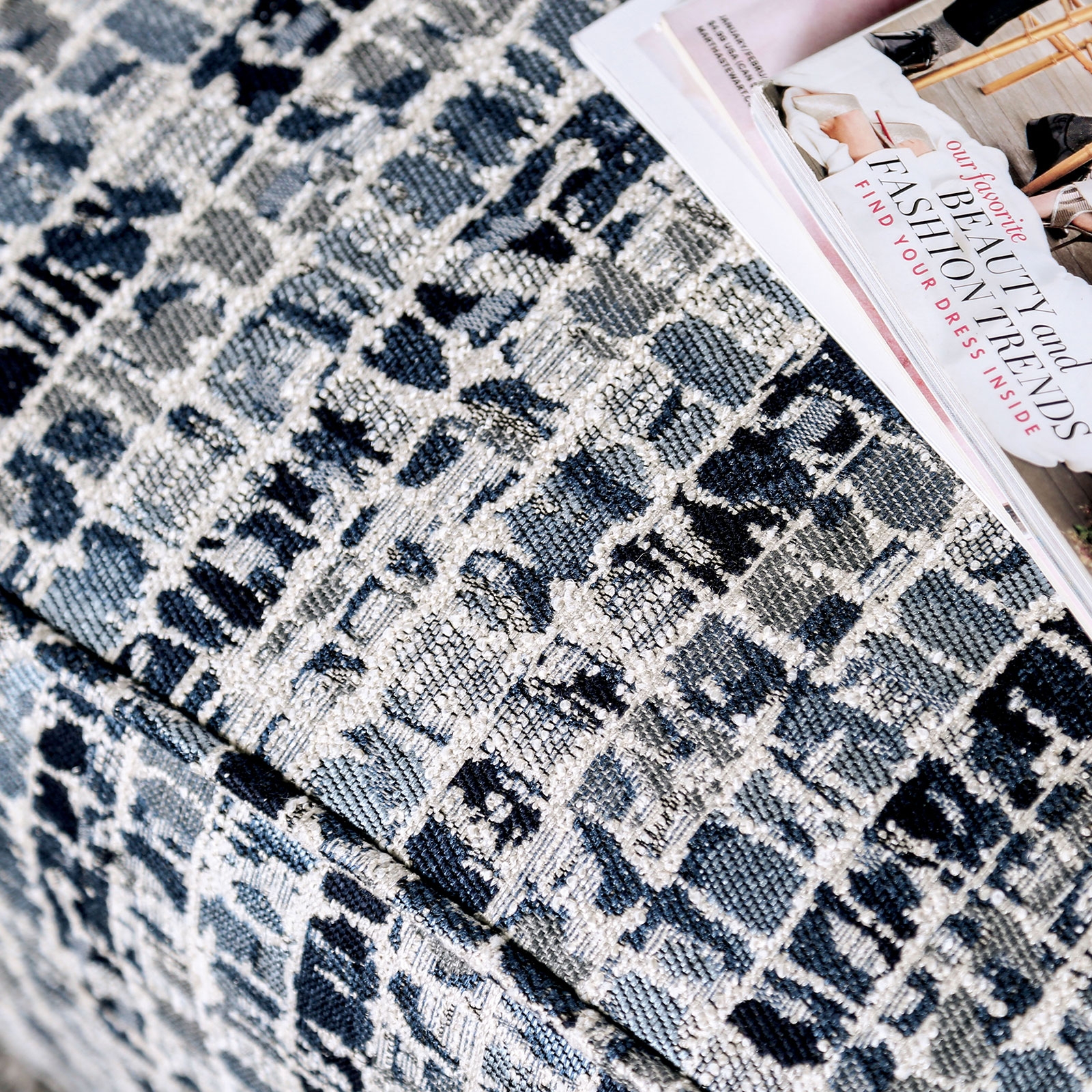 Verne Fabric Ottoman