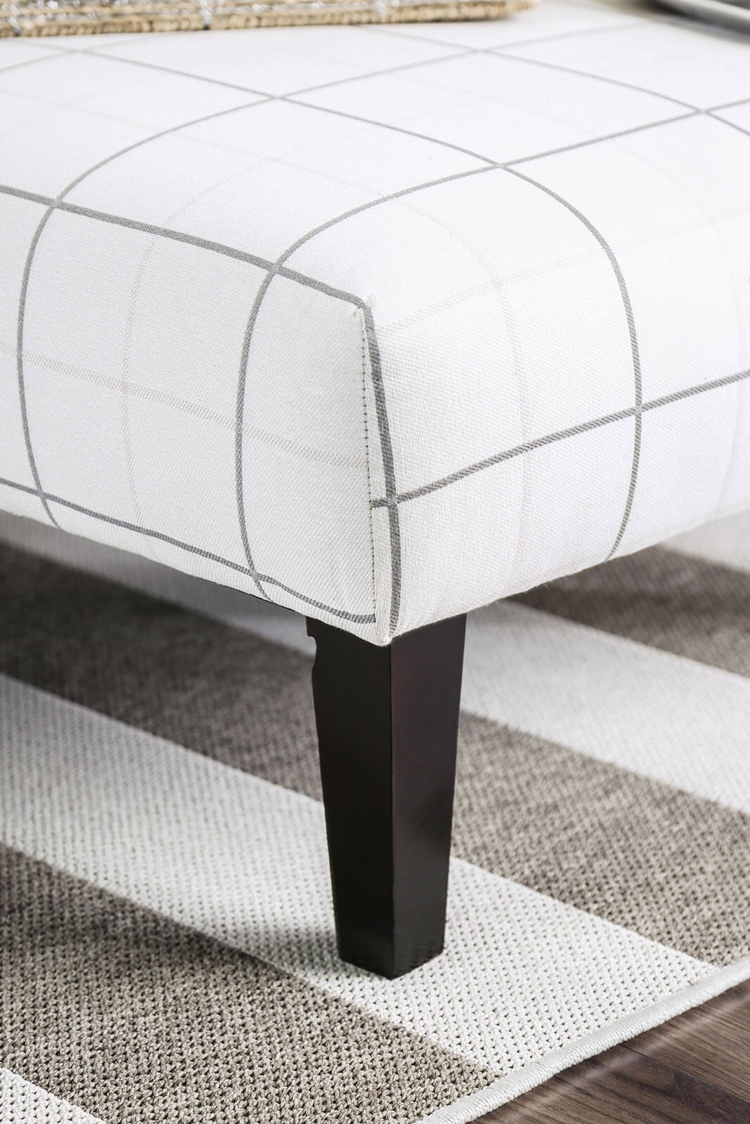 Dorset Fabric Square Ottoman