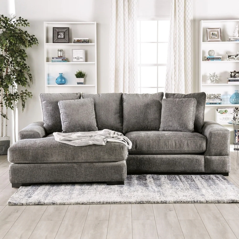 Ainsley Fabric L-Shape Reversible Sectional Sofa