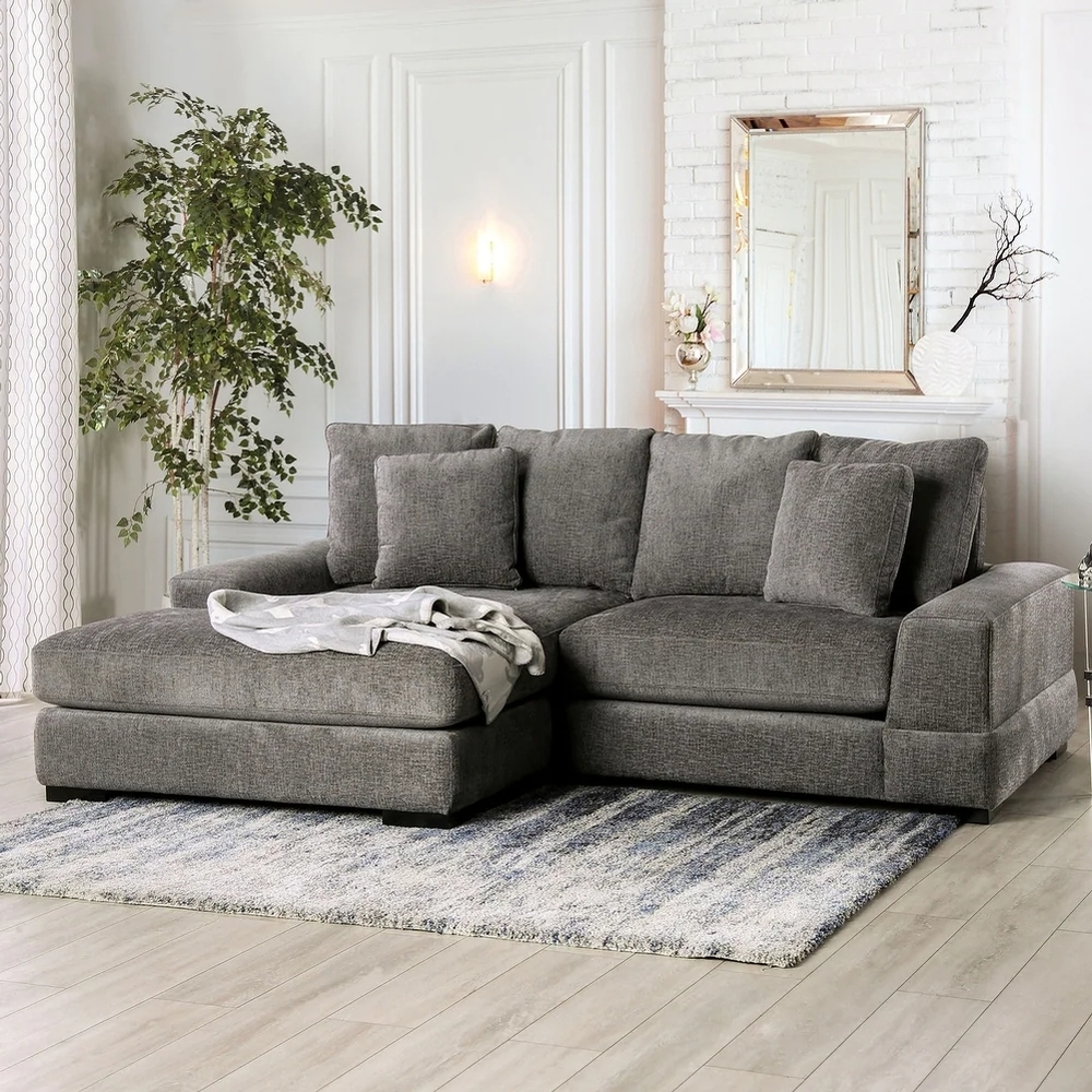 Ainsley Fabric L-Shape Reversible Sectional Sofa