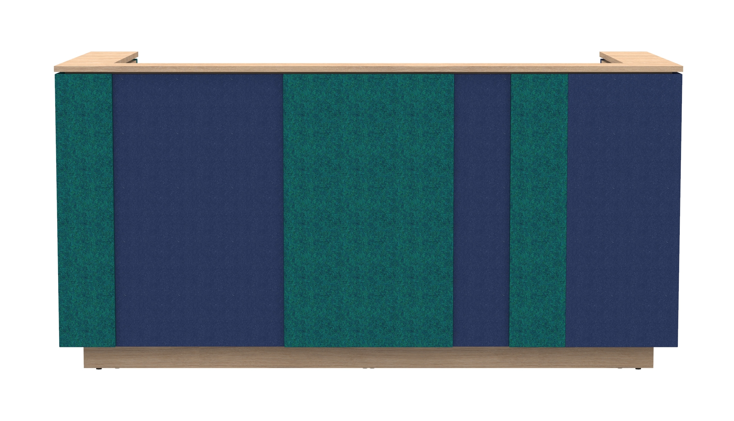 Domino 87" 3 Color Combination Reception Desk