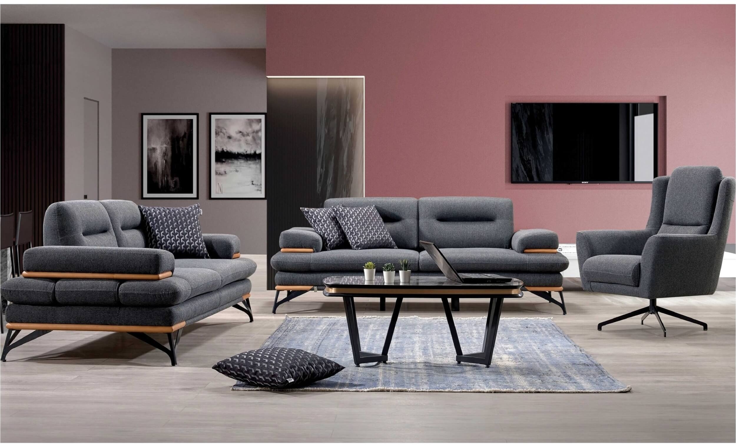 Smart Fabric Living Room Set