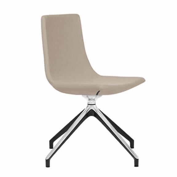 North Cape Low Back Armless Meeting Chair, Swivel 4-leg Base