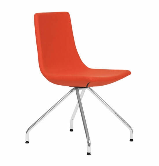 North Cape Low Back Armless Meeting Chair, Chromed 4-leg Base