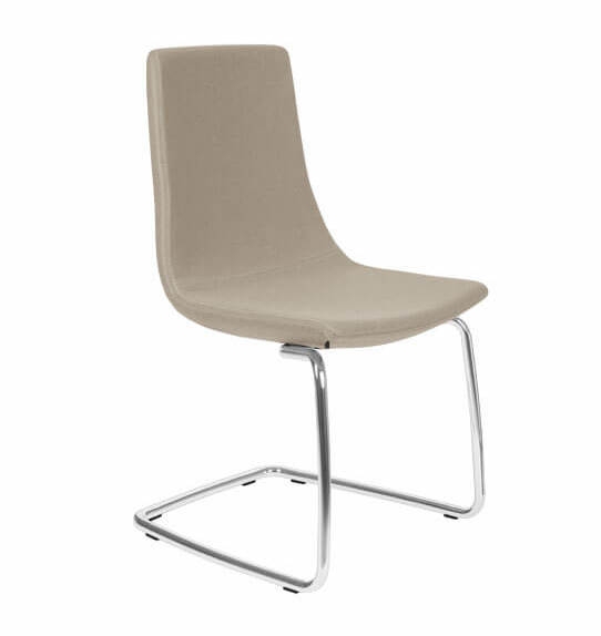 North Cape Low Back Armless Meeting Chair, Cantilever Steel Frame Base