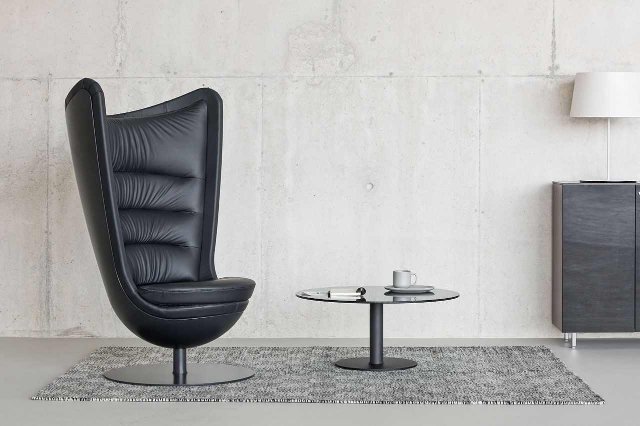 Badminton Lounge Office Swivel Soft Chair, Monocolor
