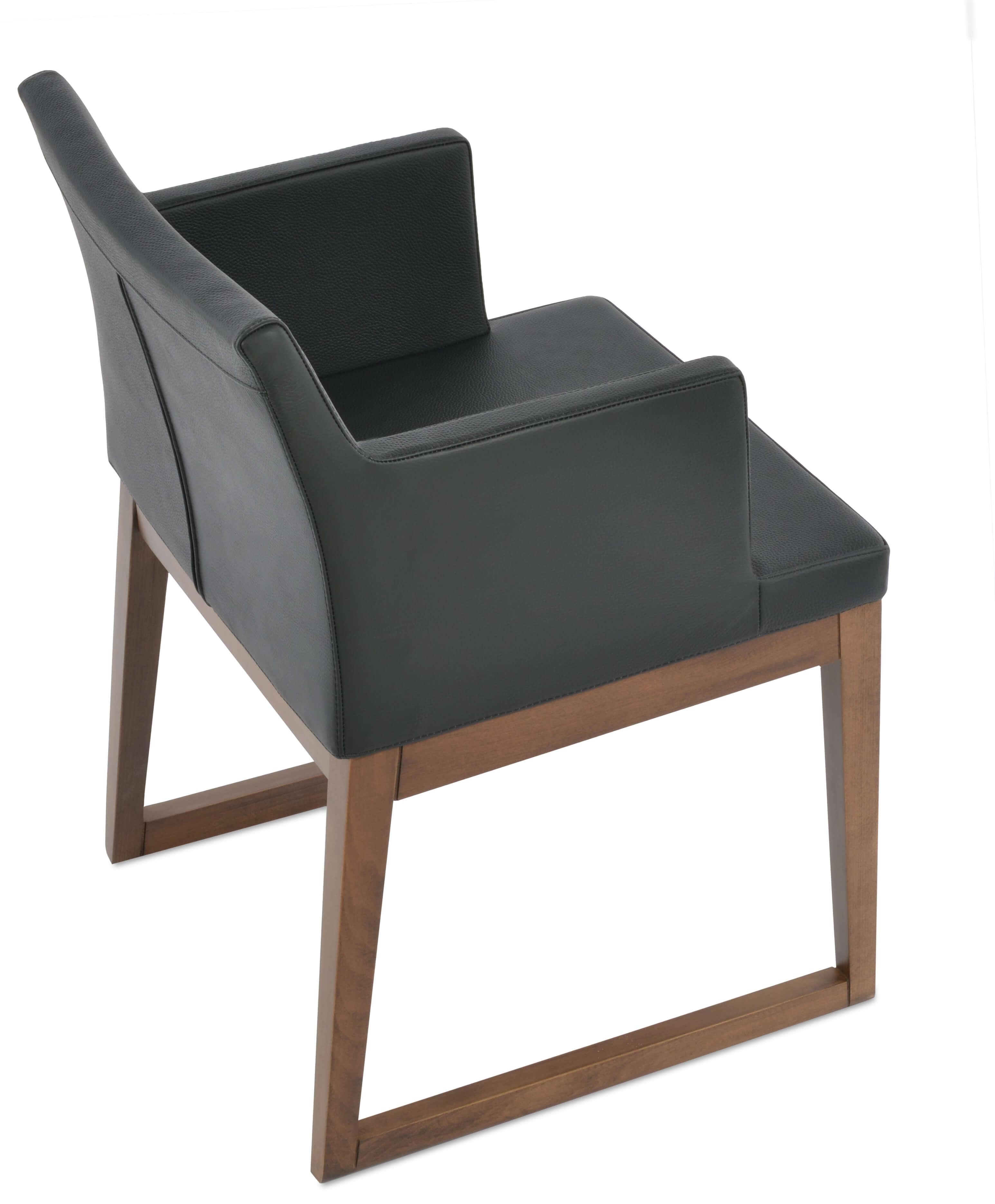 Soho Sled Wood Dining Armchair