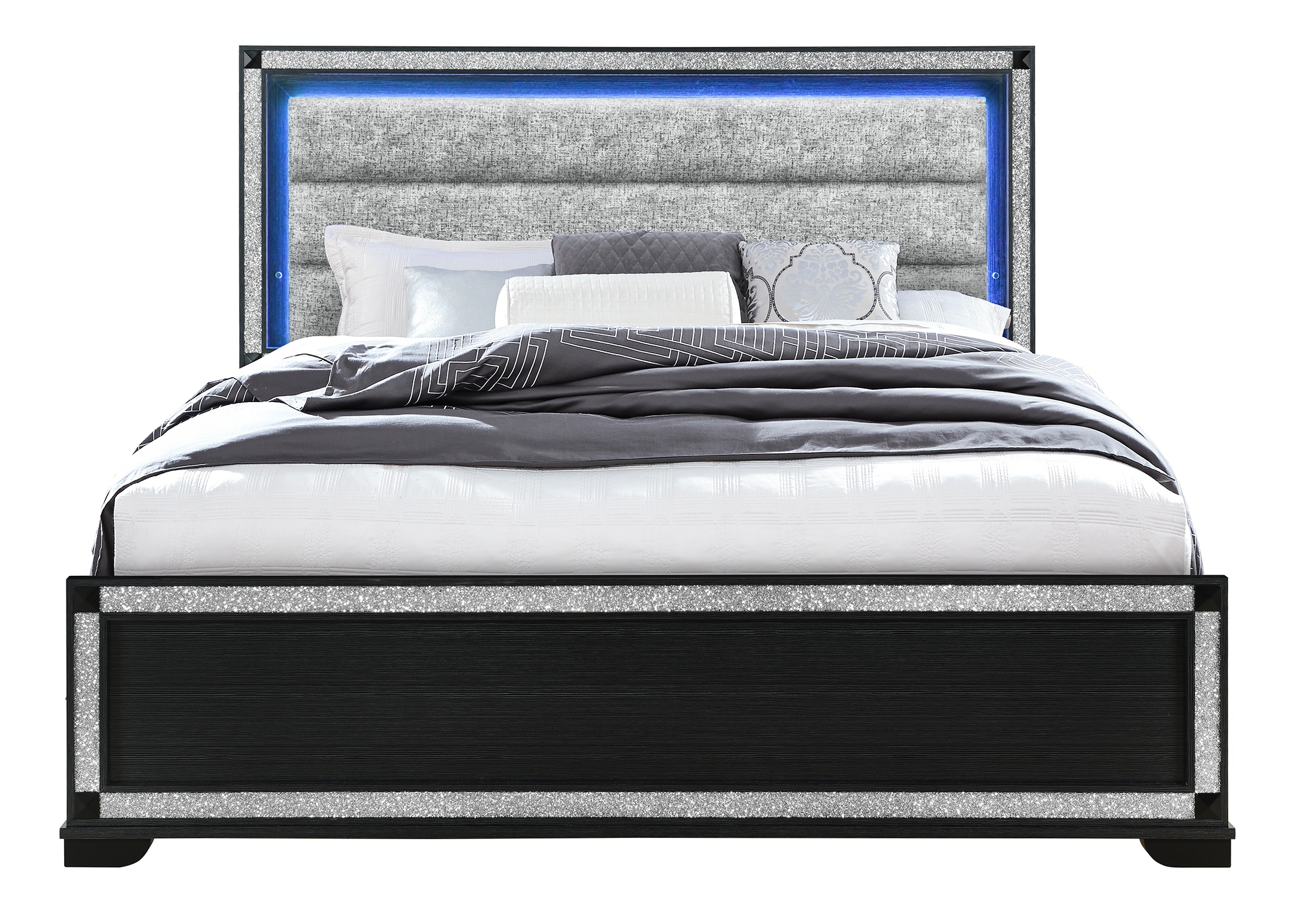 Soleil King Size Panel Bed with LED