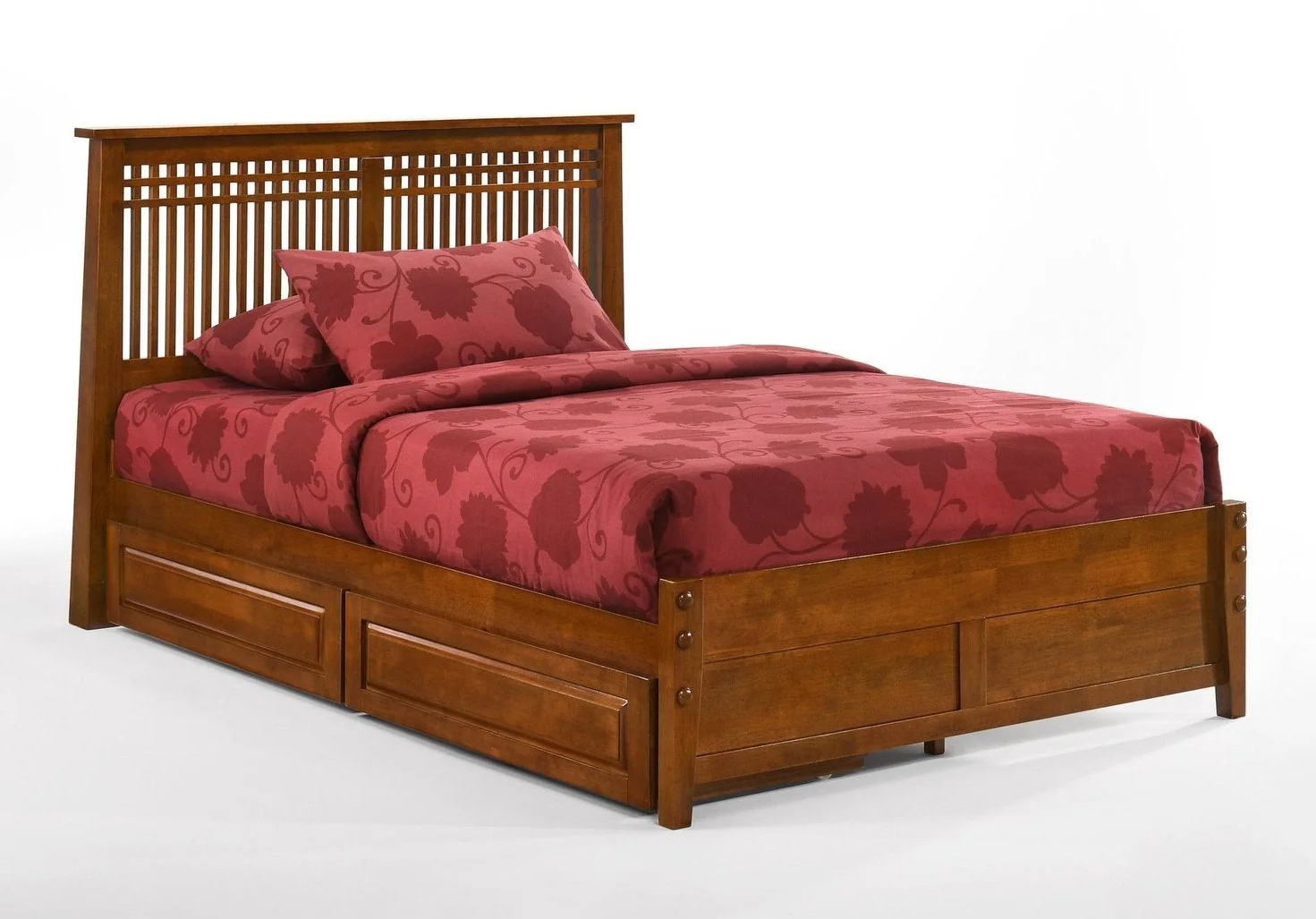 Spices Solstice Wood K-Series High/Low Platform Bed, Queen Size