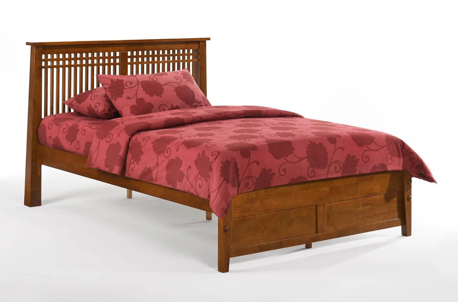 Spices Solstice Wood K-Series High/Low Platform Bed, Queen Size