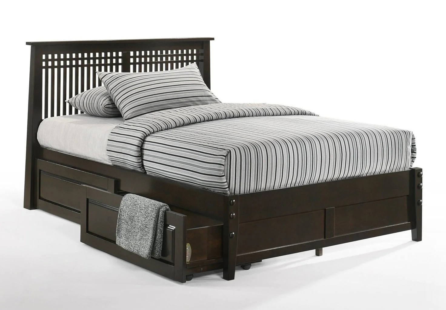Spices Solstice Wood K-Series High/Low Platform Bed, King Size