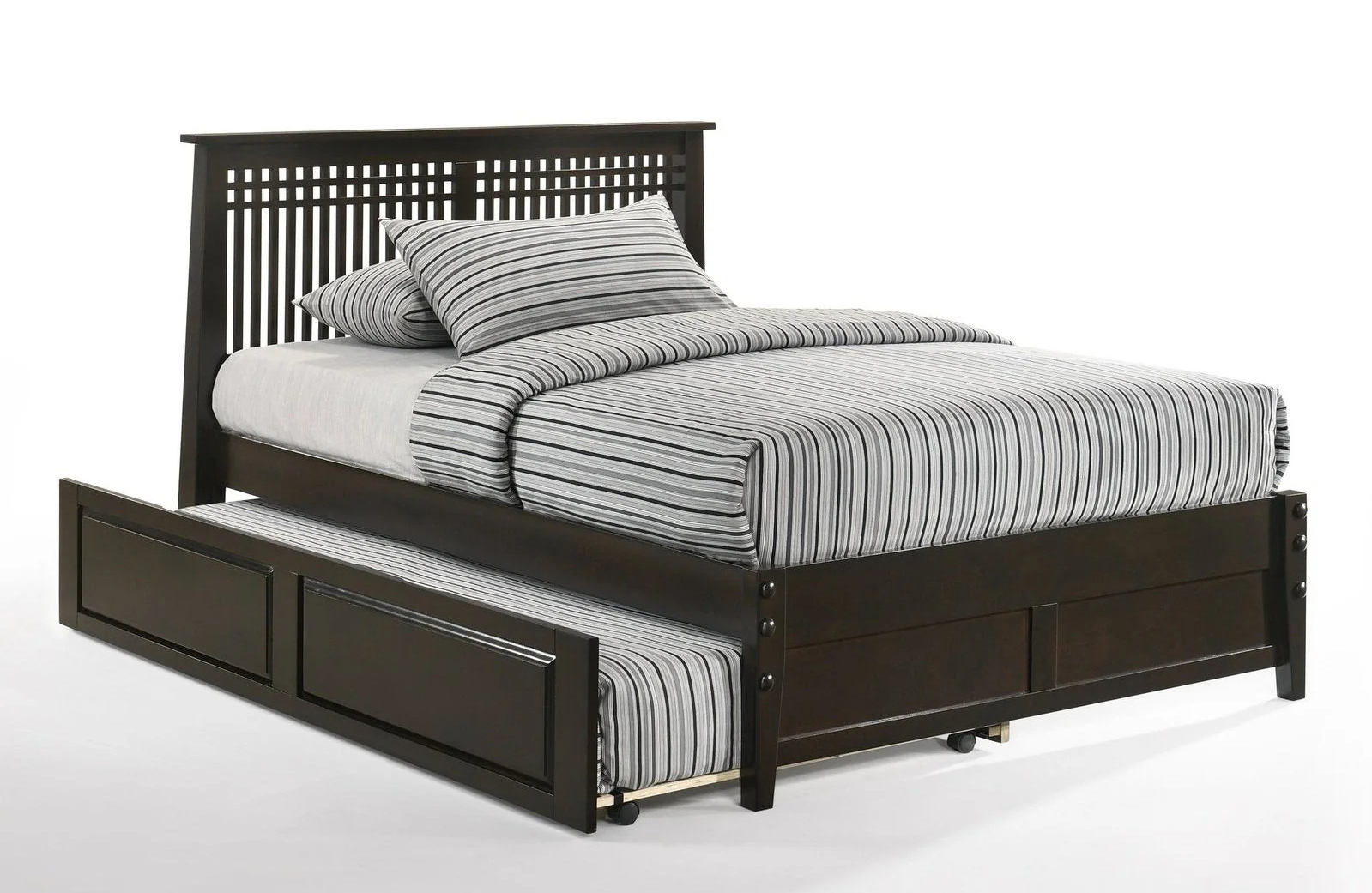 Spices Solstice Wood K-Series High/Low Platform Bed, Queen Size