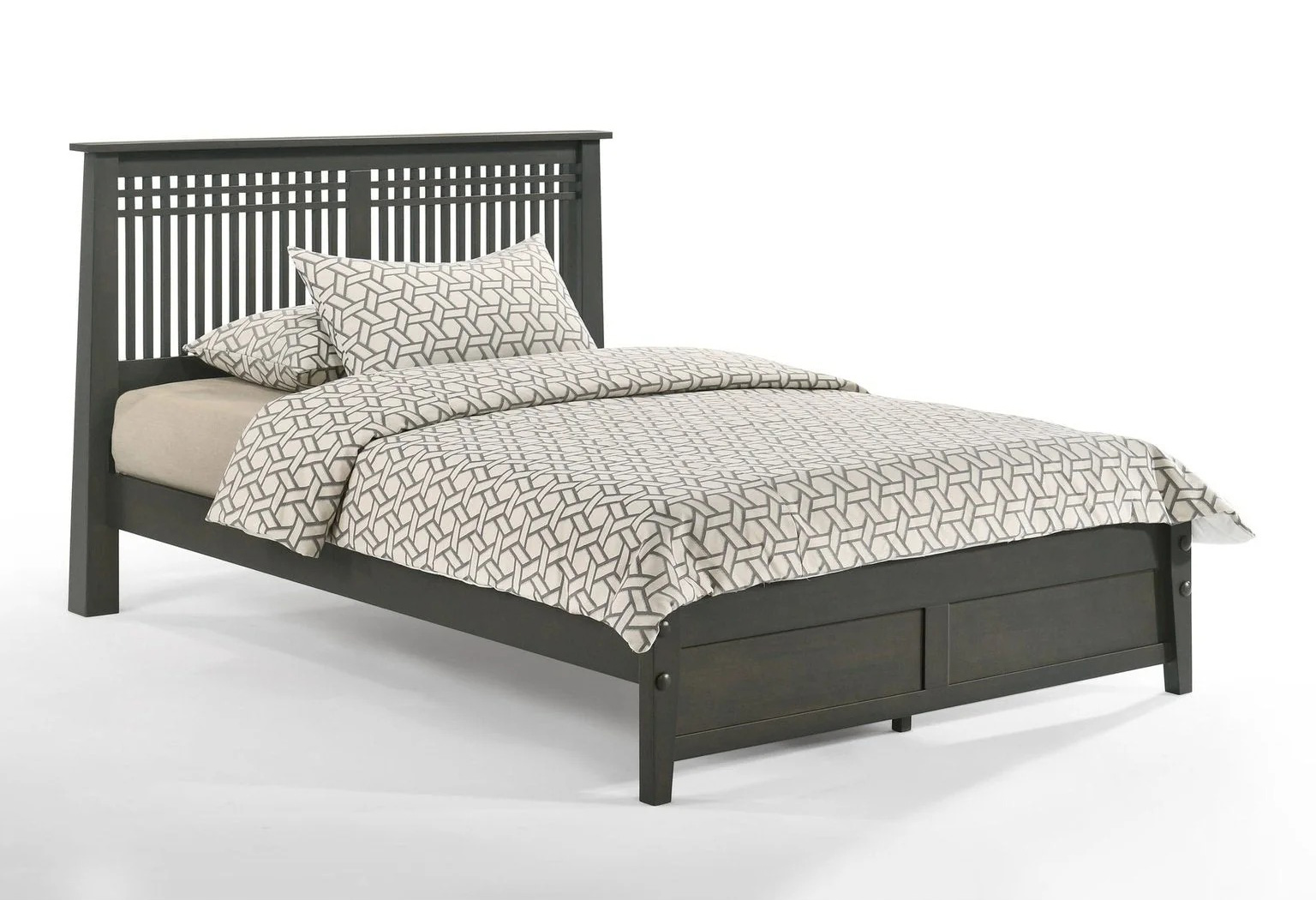 Spices Solstice Wood K-Series High/Low Platform Bed, Queen Size