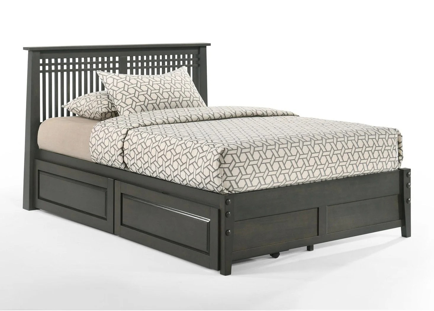 Spices Solstice Wood K-Series High/Low Platform Bed, Full Size