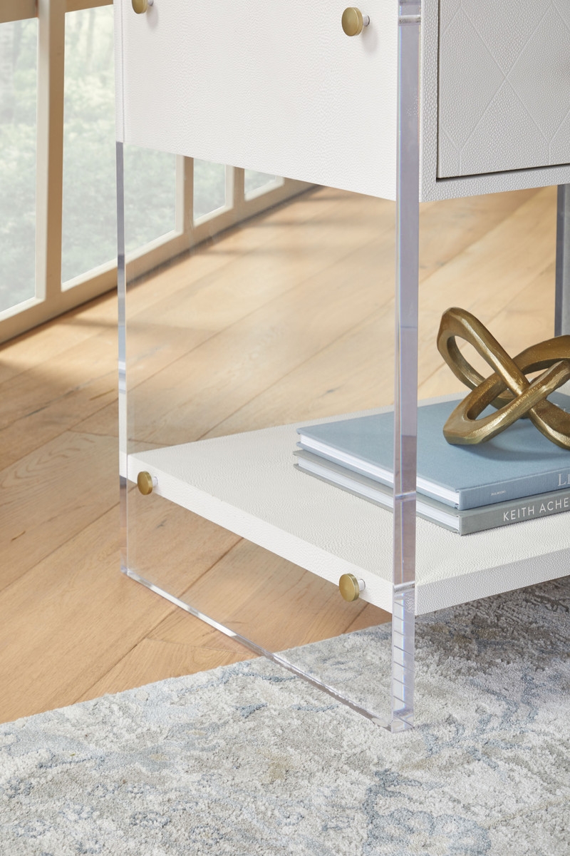Sonia Shagreen Nightstand w/Drawer