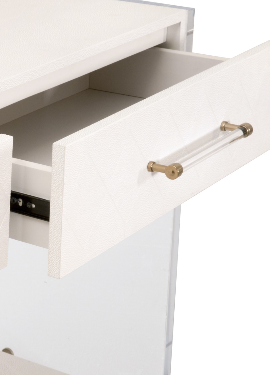 Sonia Shagreen Console Table w/2 Drawers