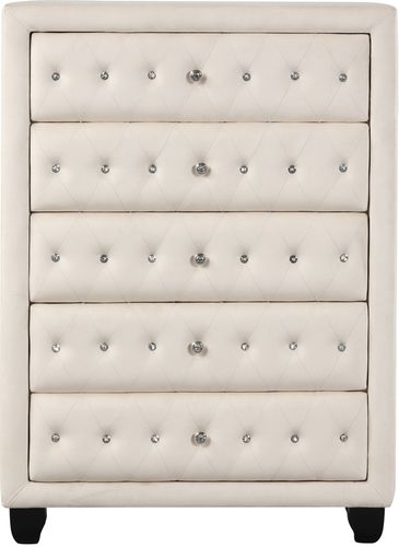 Pemberly Row Modern Crystal Tufted