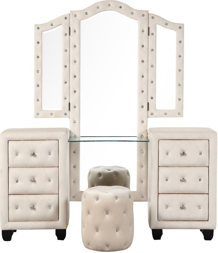 Sophia Velvet/Wood Regular Bedroom Set