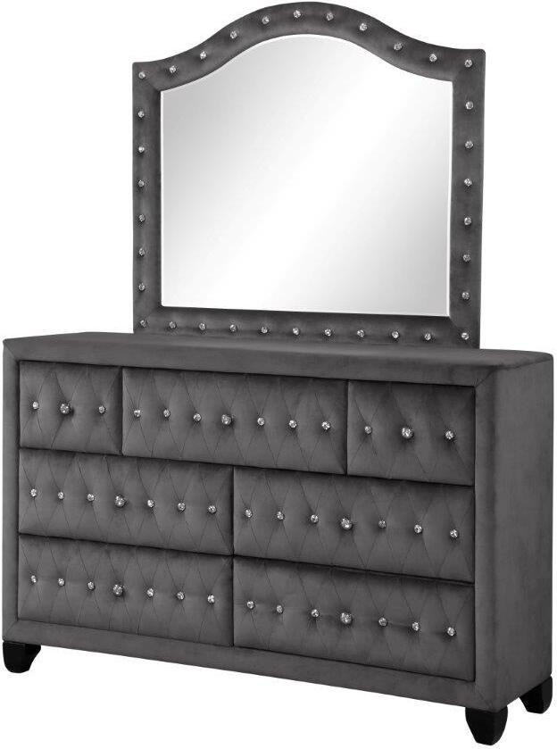 Maya Velvet/Wood Regular Bedroom Set