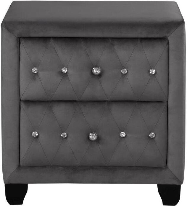 Sophia Velvet/Wood Regular Bedroom Set