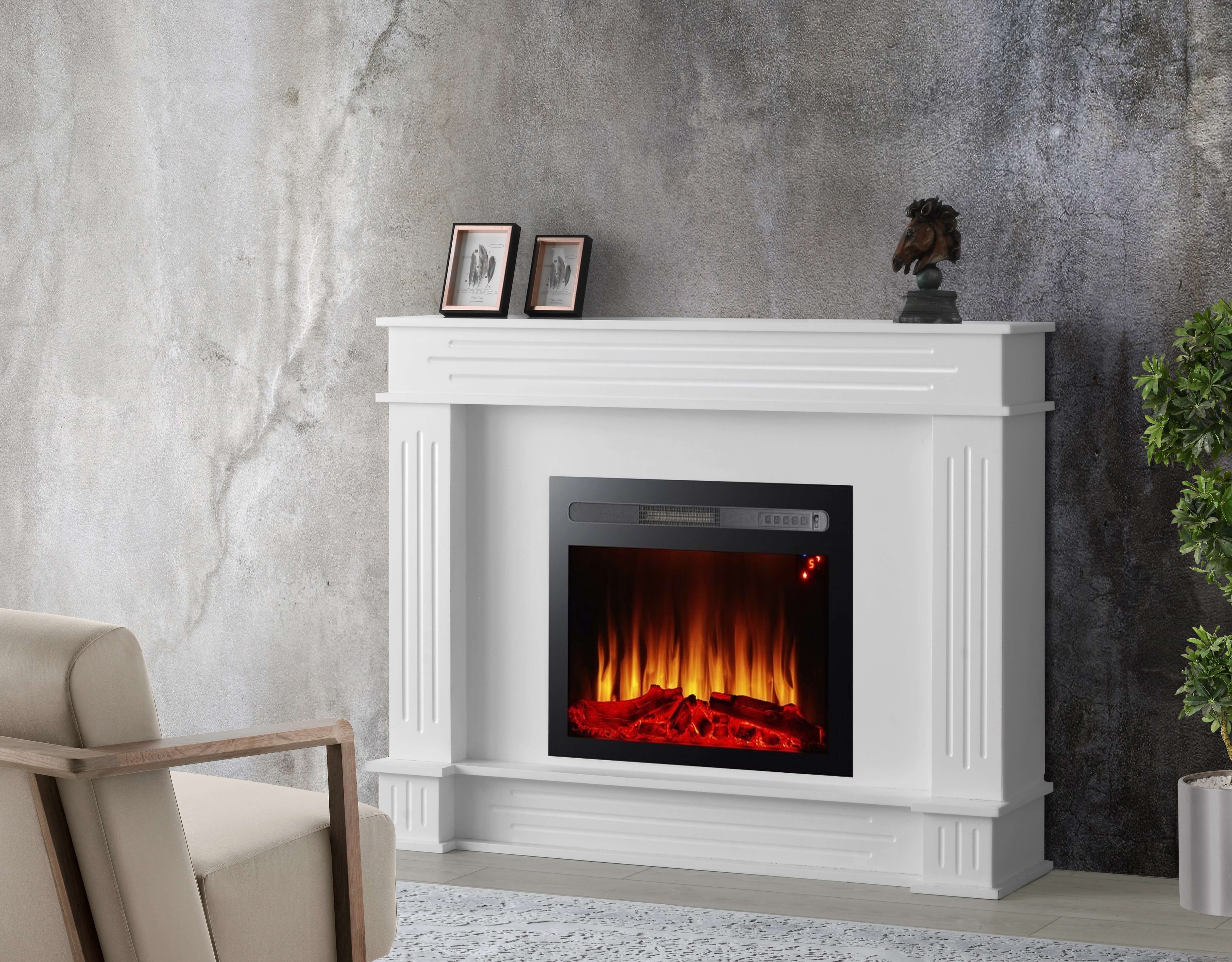 SM Sophia Traditional Mantle w/Log Fireplace